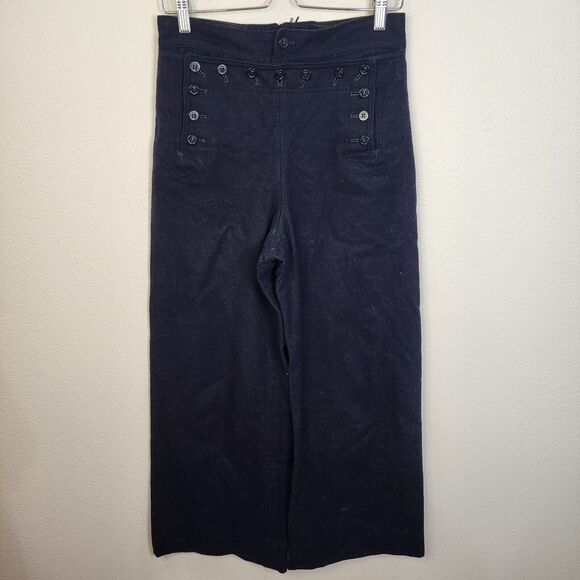 Other - WWII Navy Sailor Pants 29x28 Seafarer Vintage Blue Wool Cracker Jack Button